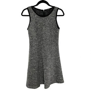 J. Crew Black & White Boucle Knit Sleeveless Dress Women's Size 4